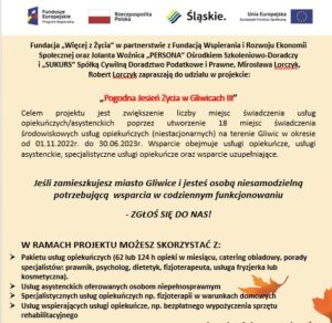 Pogodna Jesień Życia w Gliwicach III - plakat