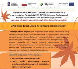 Pogodna Jesień Życia w powiecie tarnogórskim - plakat