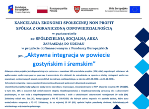 Aktywna integracja w powiecie gostyńskim i śremskim - plakat